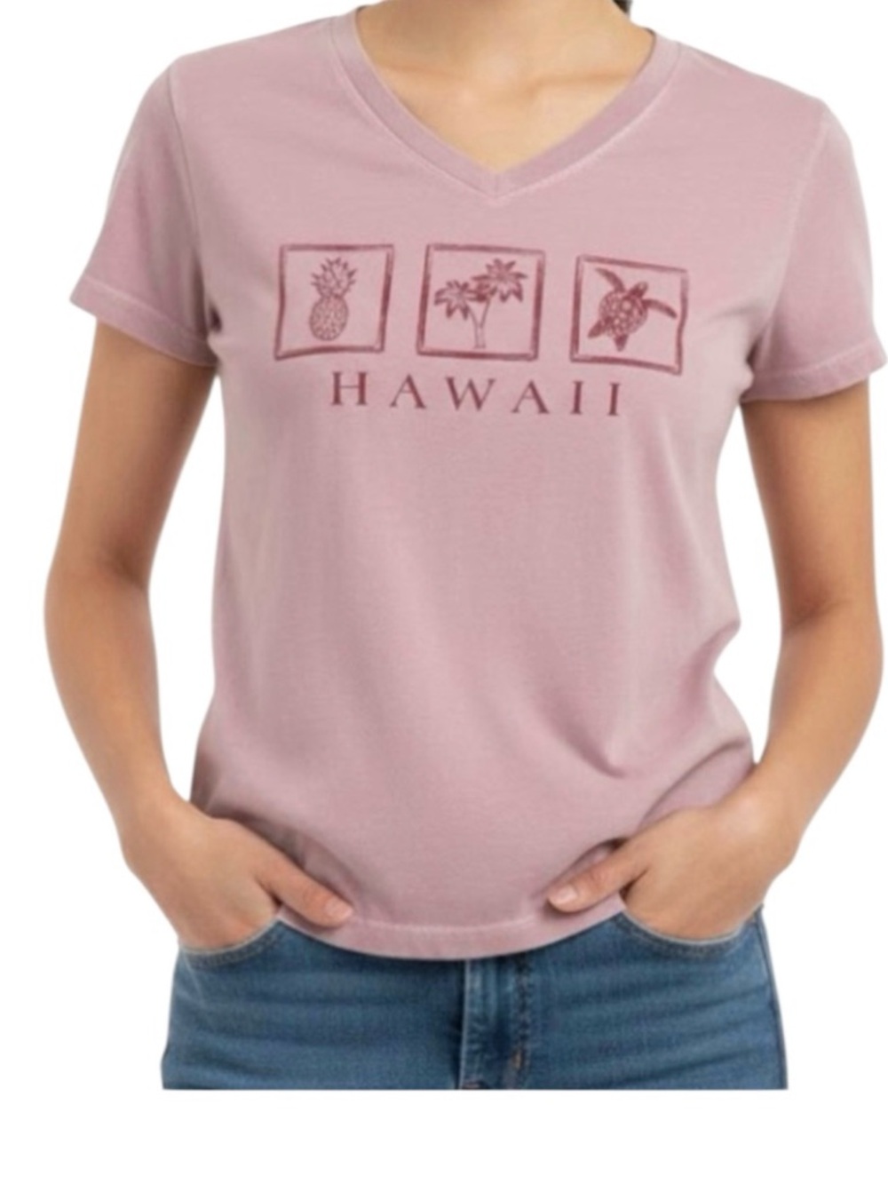Blue 84 “Hawaii” V-Neck Graphic Tee (NWOT) (Size: Medium)